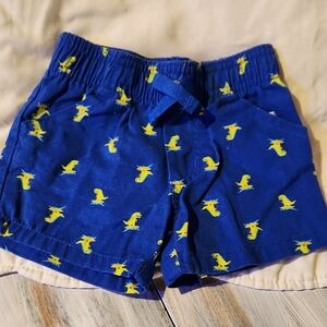 Garanimals Blue Shorts with Yellow Dinosaur Design